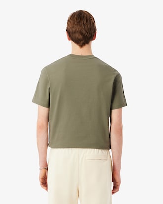 T-shirt con fascia a righe con marchio