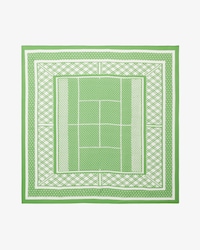 Sciarpa jacquard con stampa tennis