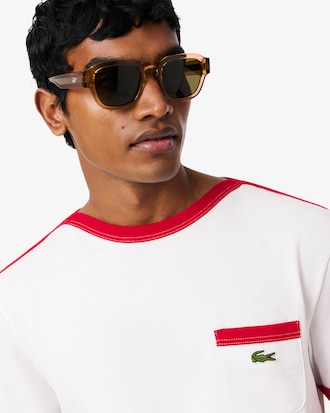 T-shirt in cotone con taschino Archive Re-edition