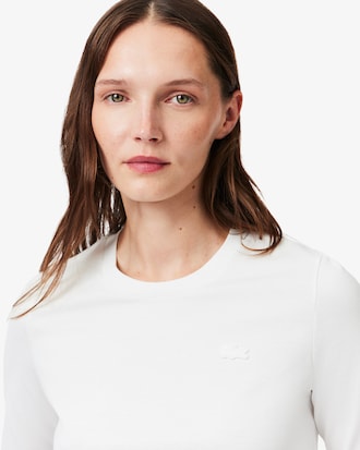 T-shirt in morbido cotone con maniche a tre quarti