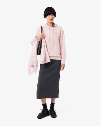 Felpa con cappuccio in piqu&eacute;