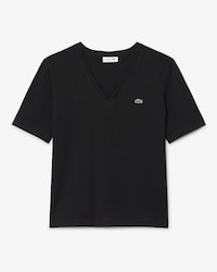 T-shirt con scollo a V in morbido cotone relaxed fit