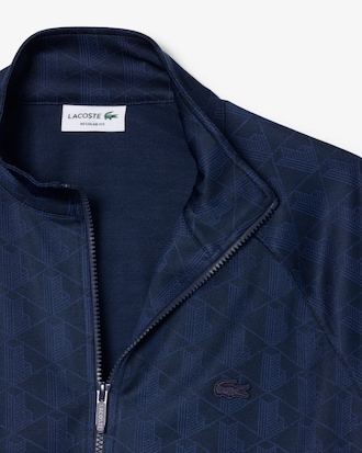Giacca con zip jacquard con monogramma