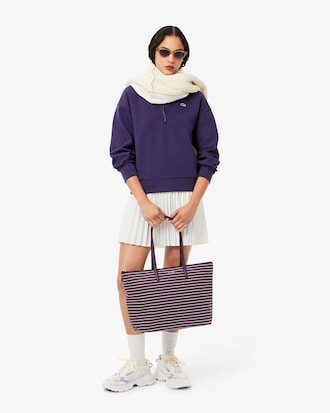 Shopping bag grande a righe L.12.12 Concept