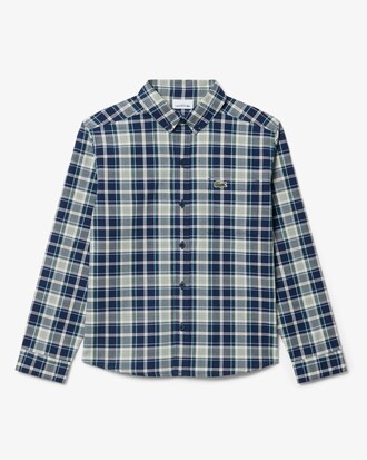 Camicia con motivo scozzese in cotone Oxford