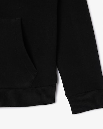 Felpa con cappuccio e zip in pile