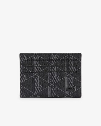 Porta carte da uomo in canvas con stampa di monogramma The Blend