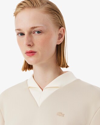 Felpa con scollo a V in maglia di raso Runway