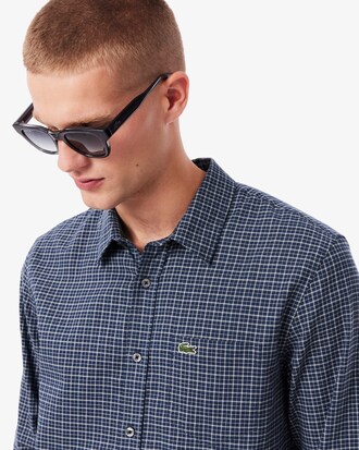 Camicia regular fit in flanella motivo scozzese