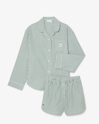 Set pigiama oversize in popeline a righe