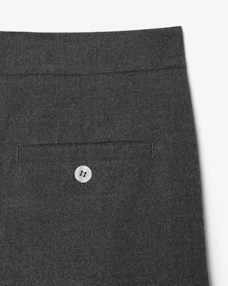 Pantaloni oversize in flanella con pieghe