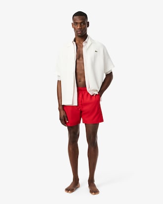 Pantaloncini da bagno monocromatici di lunghezza media