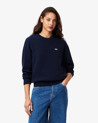 Maglione girocollo in cotone relaxed fit