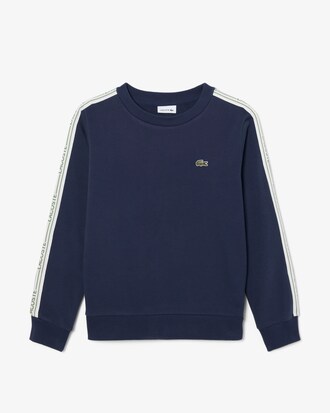 Felpa in cotone a righe con logo