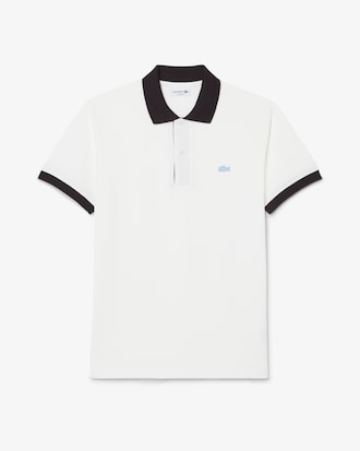 Polo classic fit con coste a contrasto
