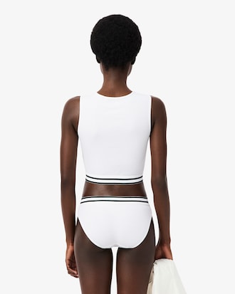 Bralette in cotone elasticizzato a coste