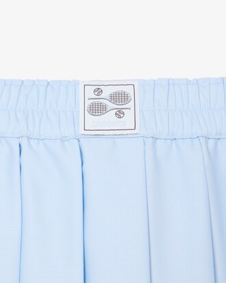 Pleated Petit Piqu&eacute; Effect Midi Skirt