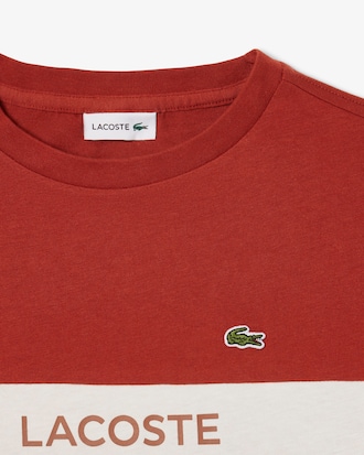 T-shirt in jersey di cotone color block