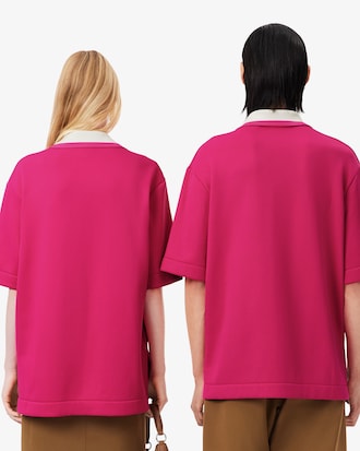 Polo in raso oversize con vivace stemma Runway