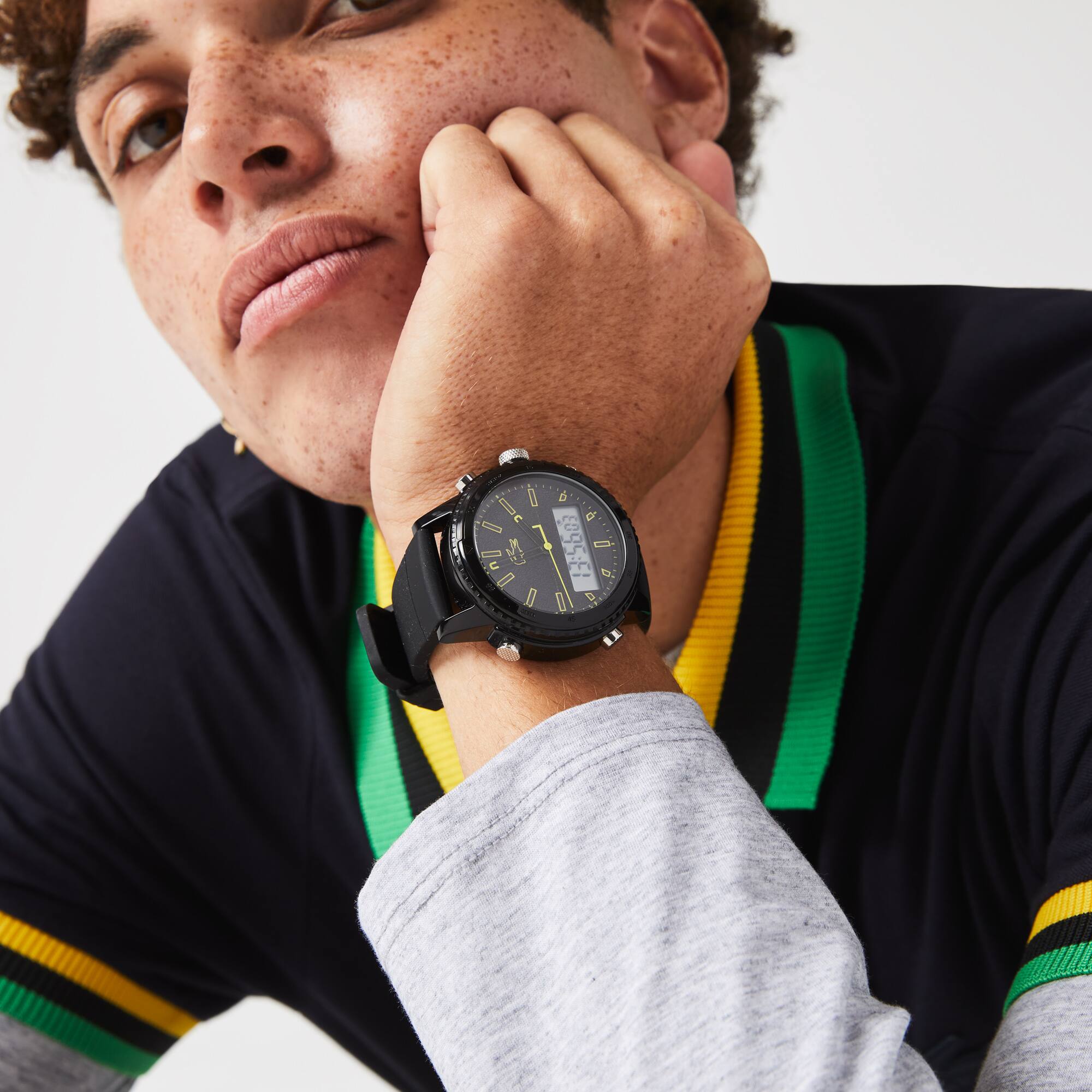 Orologio digitale Challenger nero con cinturino in silicone - Orologi Uomo  - Novita 2022 | Lacoste