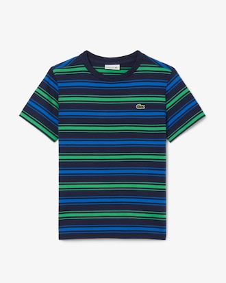 T-shirt in cotone con fascia a contrasto