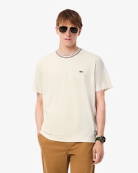 T-shirt con collo a righe Made in France