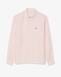Camicia di lino a righe regular fit
