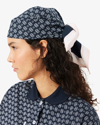 Foulard in popeline con stampa tennis