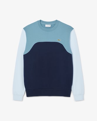 Felpa in cotone felpato color block