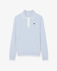 Maglione da golf elasticizzato con collo a polo