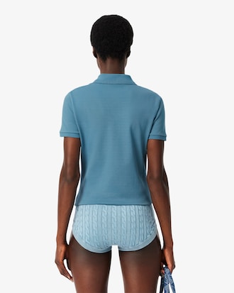 Polo da donna in piqué di cotone stretch Lacoste slim fit