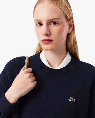 Maglione girocollo in cotone relaxed fit