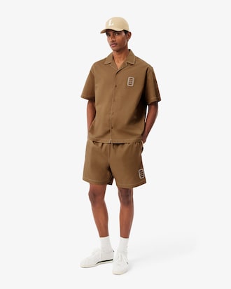 Camicia in cotone relaxed fit a maniche corte
