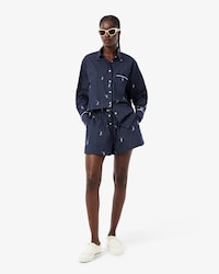 Boxer in popeline di cotone jacquard   