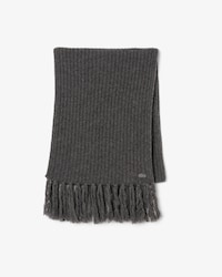 Sciarpa in lana cardata con frange