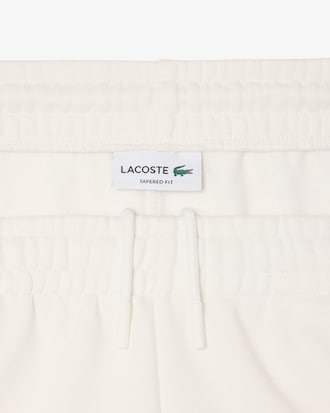 Pantaloni della tuta tapered fit in tessuto felpato