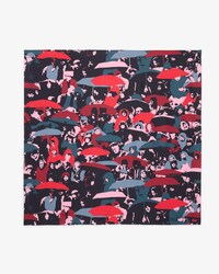 Foulard quadrato in seta stampata Runway