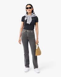 T-shirt in cotone a costine slim fit