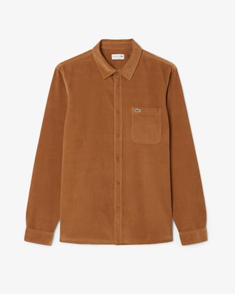 Camicia in velours regular fit