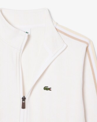 Felpa unisex a collo alto con zip e monogramma