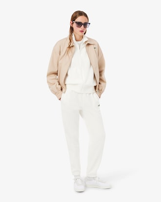 Felpa con zip e stemma relaxed fit