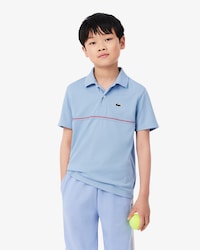 Polo in piqu&eacute; Ultra Dry a righe con marchio