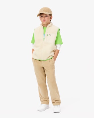 Gilet in pile a collo alto