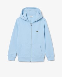 Felpa con zip unisex in tessuto felpato spazzolato