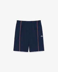 Shorts sportivi con bordo decorativo in taffet&agrave; a rombi