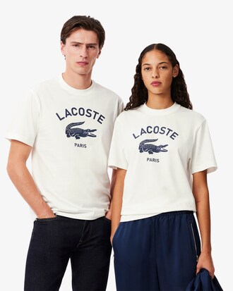 T-shirt in cotone con stampa del brand