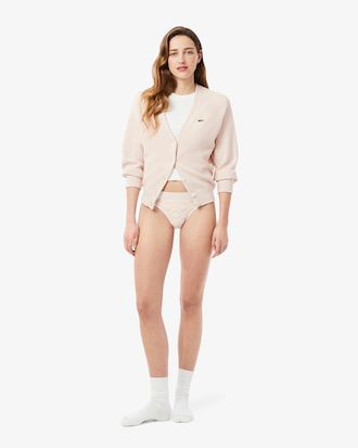 Slip in pizzo con logo in vita