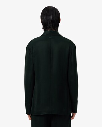 Blazer con collo a scialle in raso Runway