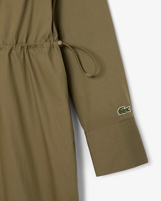 Abito chemisier oversize in cotone con zip sul davanti