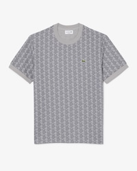 T-shirt slim fit con monogramma jacquard